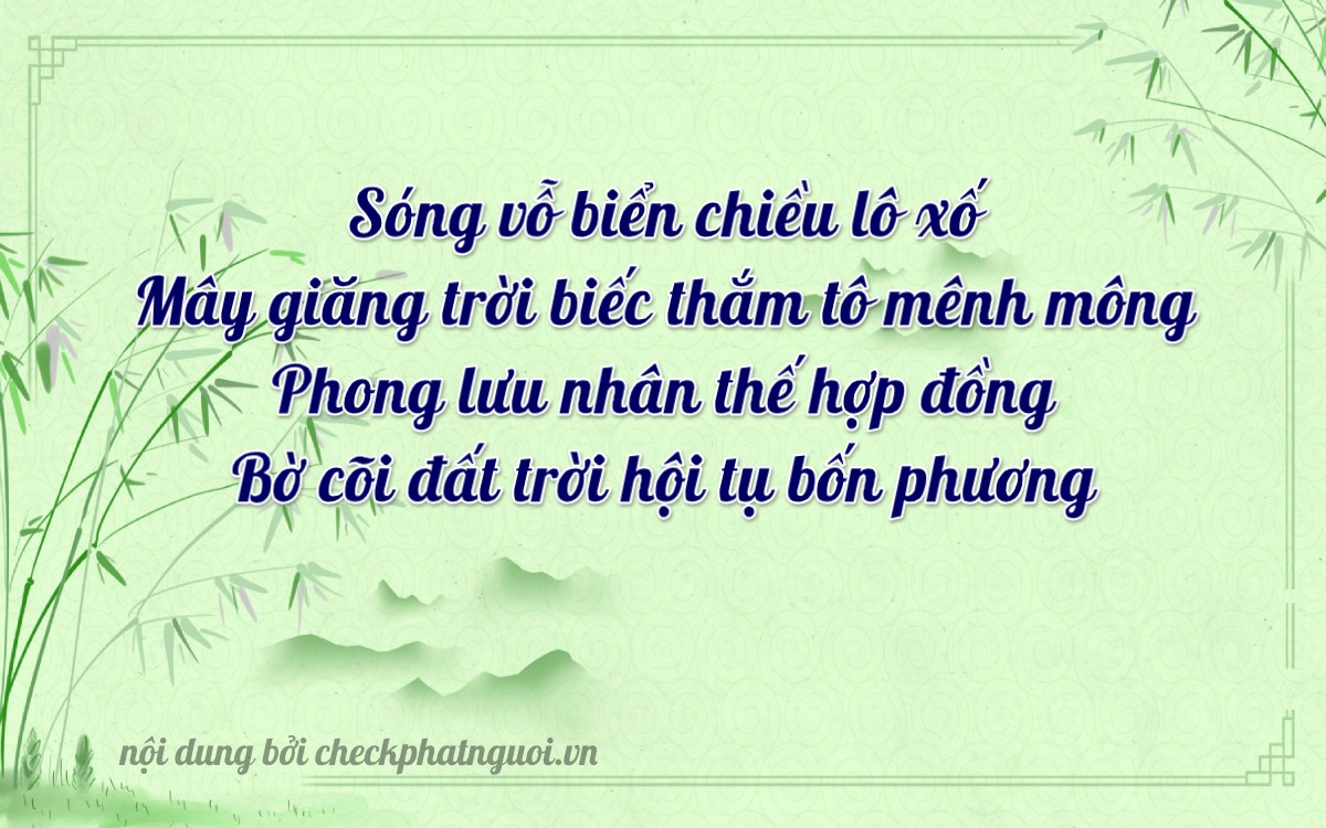 Bài thơ ý nghĩa cho <b>biển số 92EA-06474</b> tại website checkphatnguoi.vn
