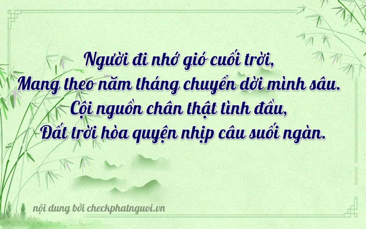 Bài thơ ý nghĩa cho <b>biển số 92F1-36665</b> tại website checkphatnguoi.vn