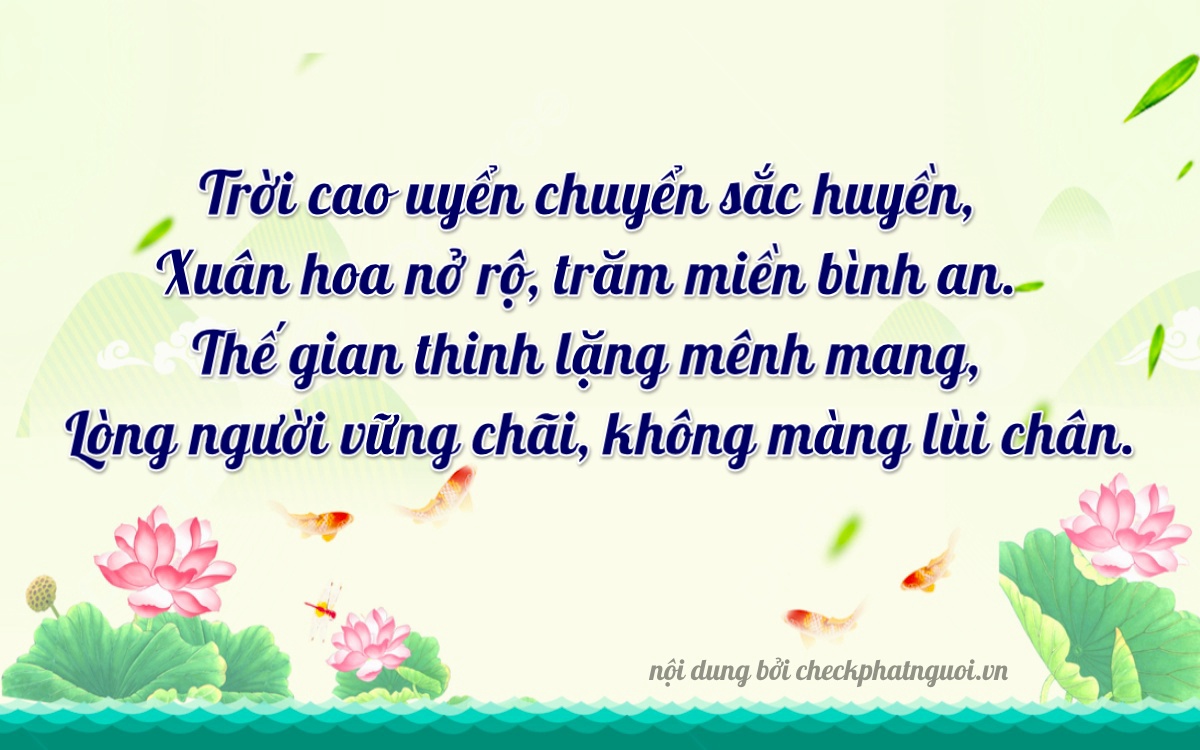 Bài thơ ý nghĩa cho <b>biển số 92F1-47465</b> tại website checkphatnguoi.vn