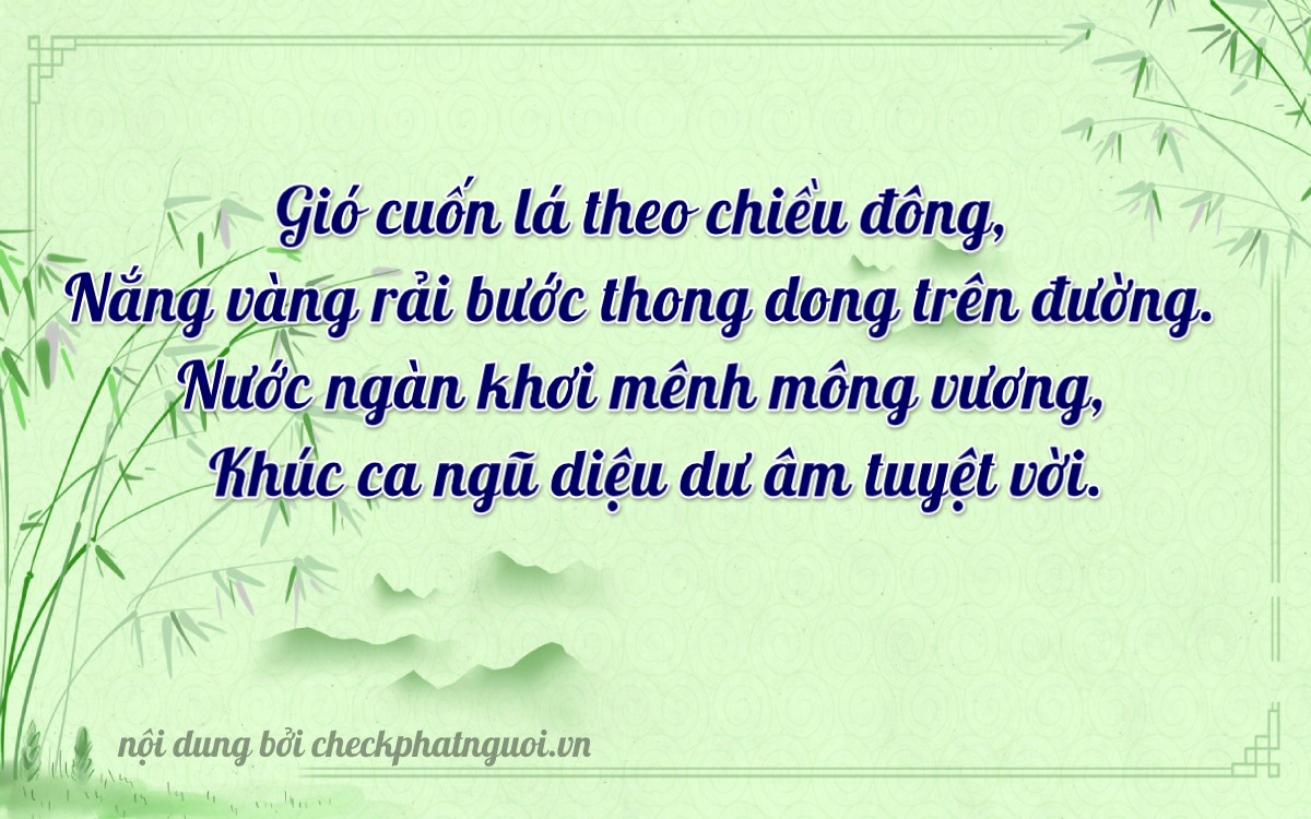 Bài thơ ý nghĩa cho <b>biển số 92G1-22867</b> tại website checkphatnguoi.vn