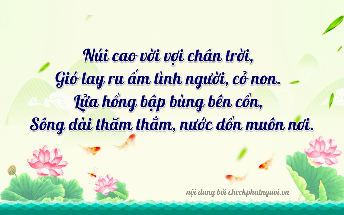 Bài thơ ý nghĩa cho <b>biển số 92G1-29917</b> tại website checkphatnguoi.vn