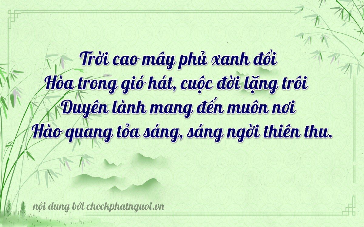 Bài thơ ý nghĩa cho <b>biển số 92GA-04376</b> tại website checkphatnguoi.vn