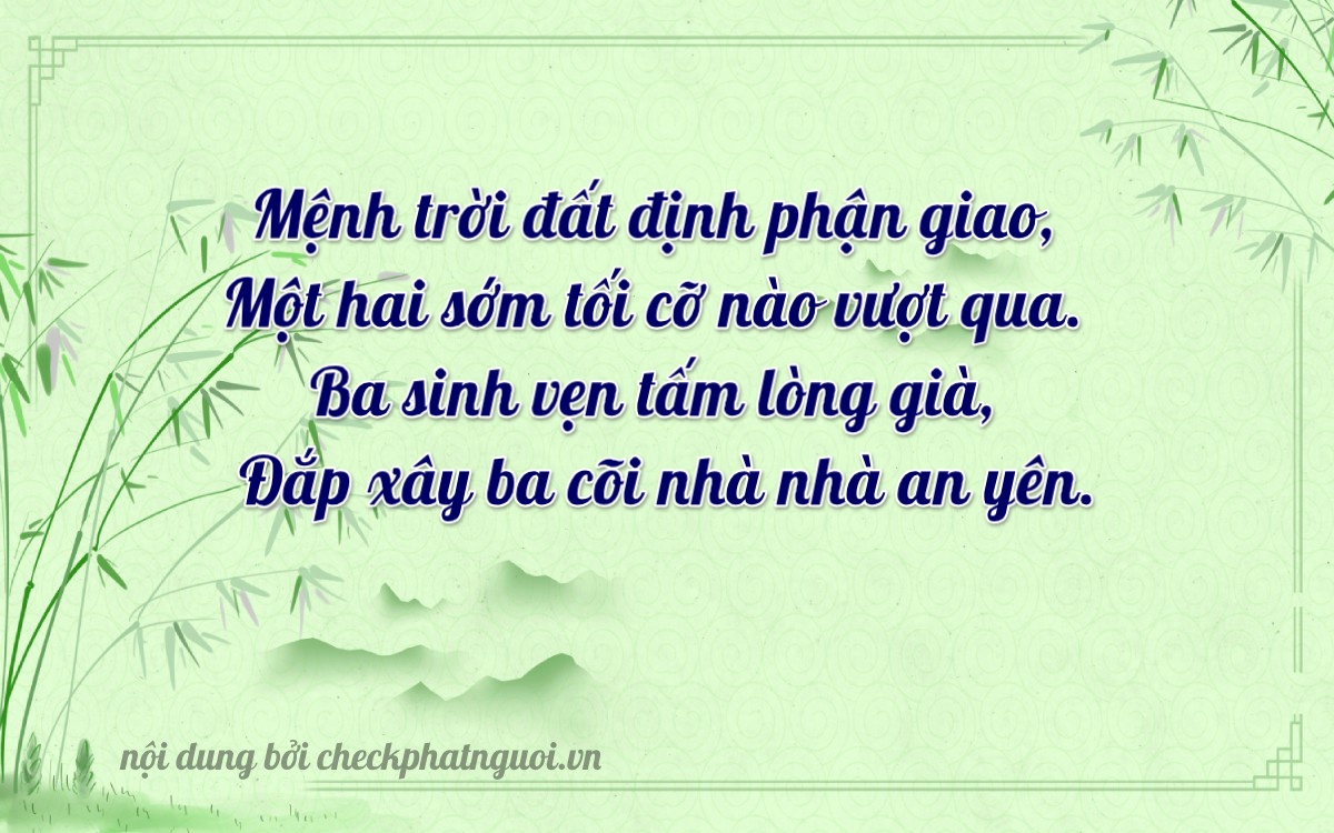 Bài thơ ý nghĩa cho <b>biển số 92H-01233</b> tại website checkphatnguoi.vn