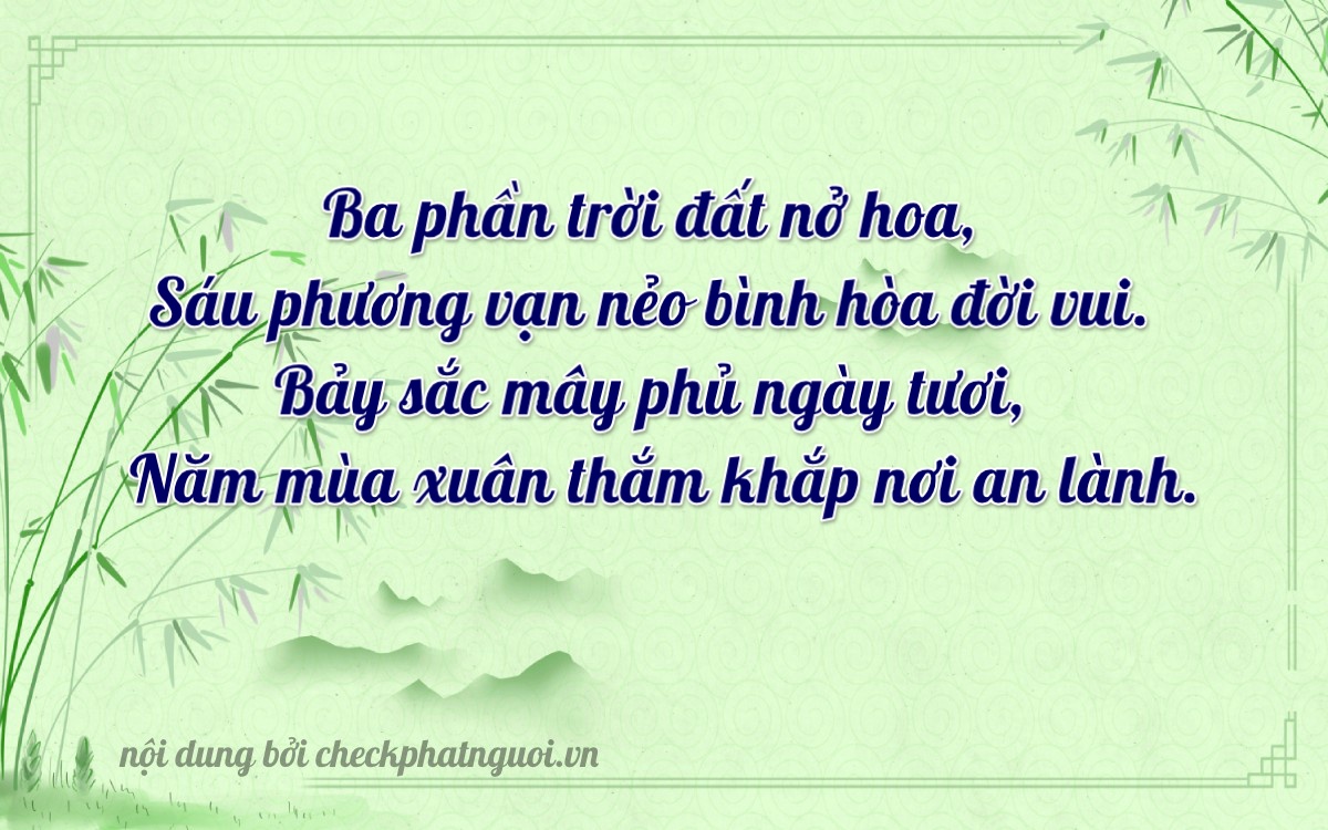 Bài thơ ý nghĩa cho <b>biển số 92H-03675</b> tại website checkphatnguoi.vn