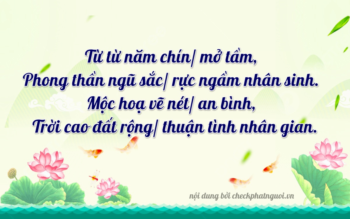 Bài thơ ý nghĩa cho <b>biển số 92H-05832</b> tại website checkphatnguoi.vn