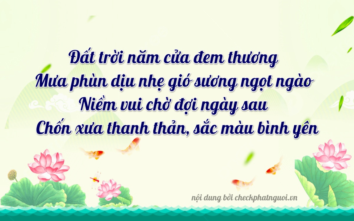 Bài thơ ý nghĩa cho <b>biển số 92H1-05270</b> tại website checkphatnguoi.vn