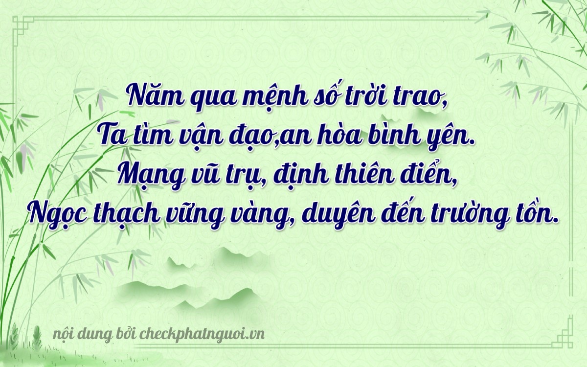 Bài thơ ý nghĩa cho <b>biển số 92H1-52055</b> tại website checkphatnguoi.vn