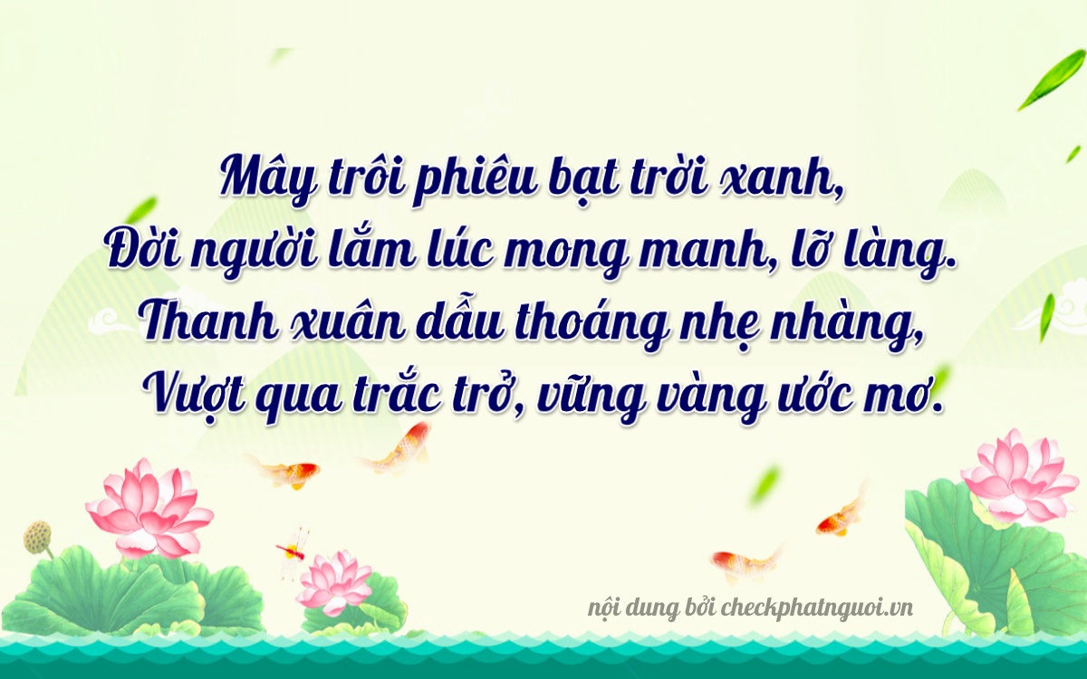 Bài thơ ý nghĩa cho <b>biển số 92H1-79952</b> tại website checkphatnguoi.vn