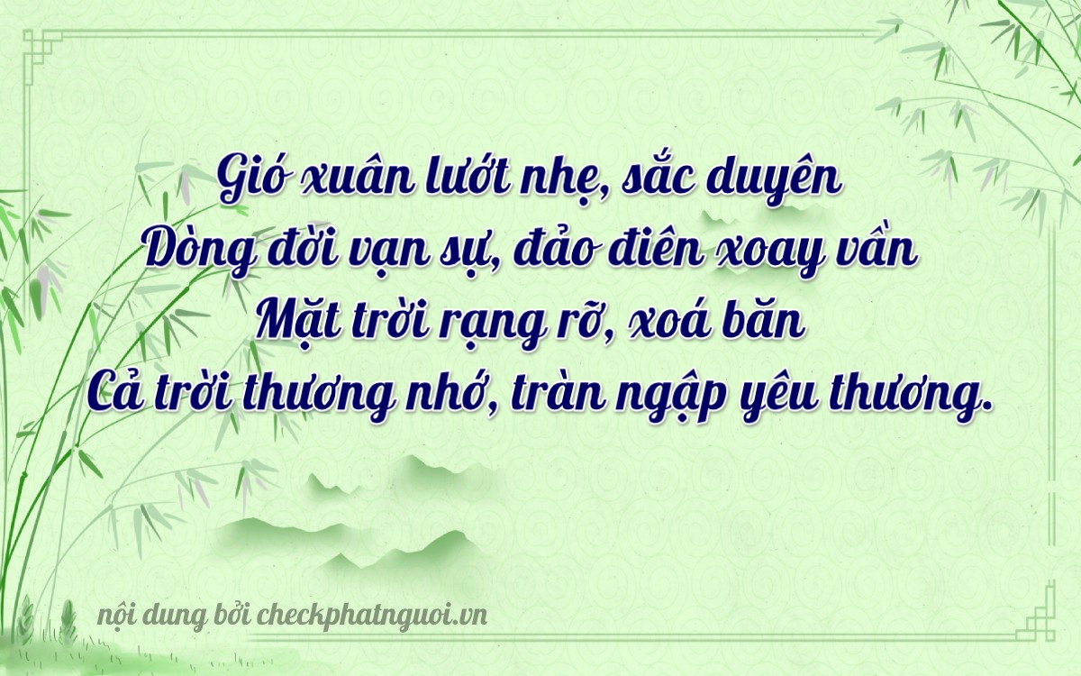 Bài thơ ý nghĩa cho <b>biển số 92H1-81008</b> tại website checkphatnguoi.vn