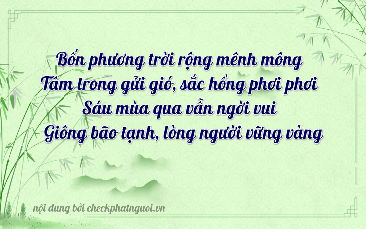Bài thơ ý nghĩa cho <b>biển số 92H-40629</b> tại website checkphatnguoi.vn