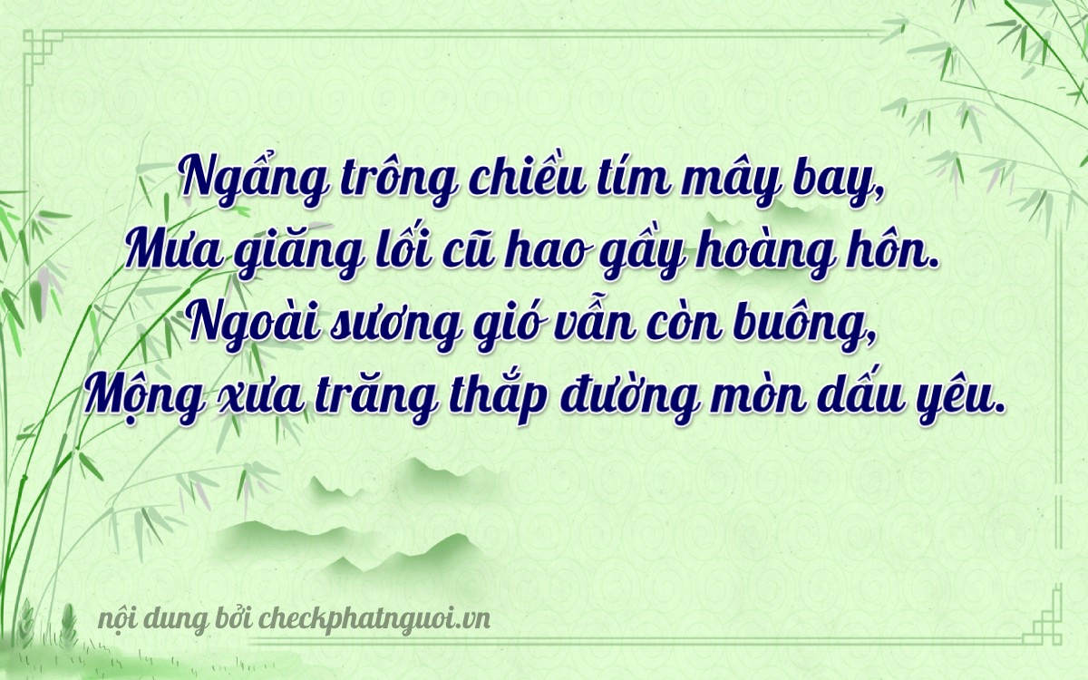 Bài thơ ý nghĩa cho <b>biển số 92H-86439</b> tại website checkphatnguoi.vn