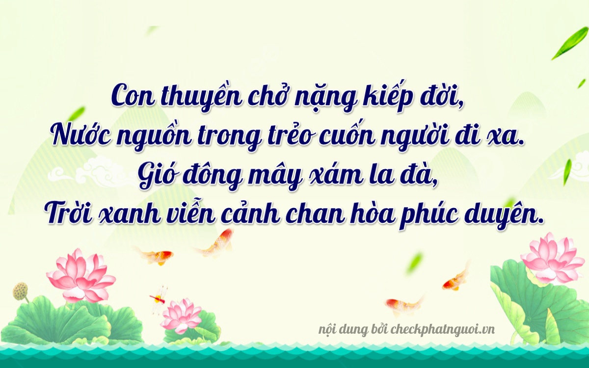 Bài thơ ý nghĩa cho <b>biển số 92K2-10643</b> tại website checkphatnguoi.vn