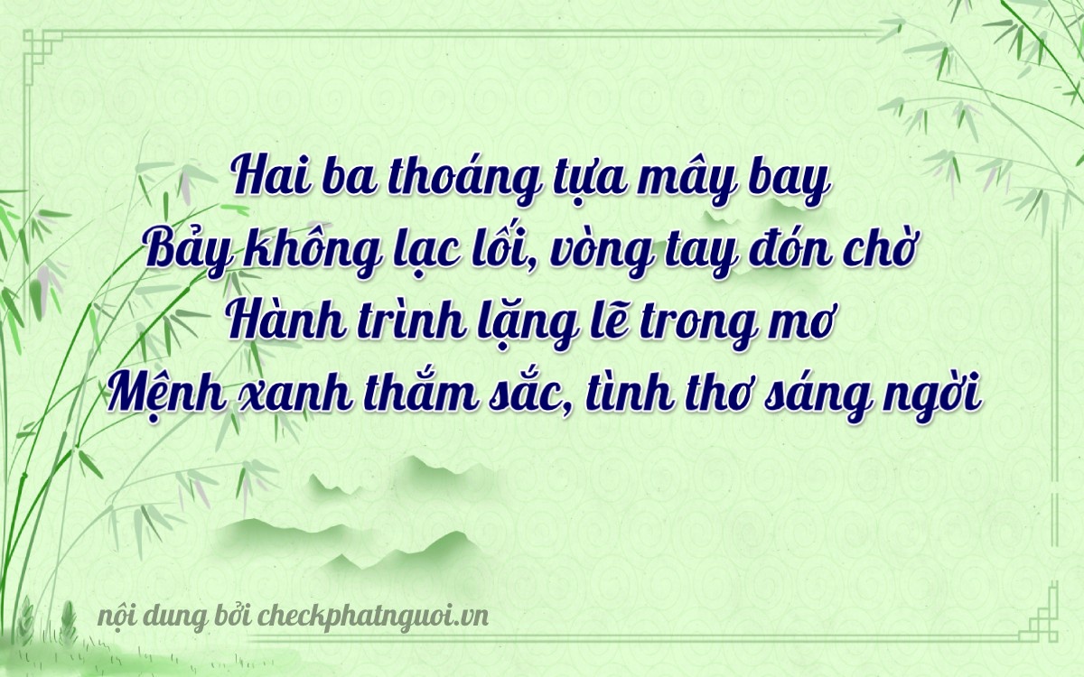 Bài thơ ý nghĩa cho <b>biển số 92L1-23371</b> tại website checkphatnguoi.vn