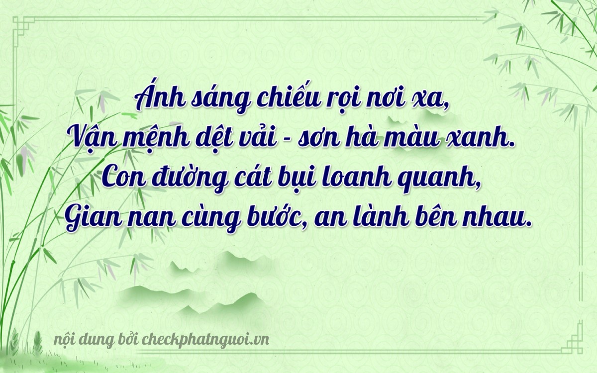 Bài thơ ý nghĩa cho <b>biển số 92L-25969</b> tại website checkphatnguoi.vn
