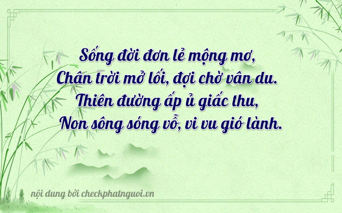 Bài thơ ý nghĩa cho <b>biển số 92M1-14126</b> tại website checkphatnguoi.vn