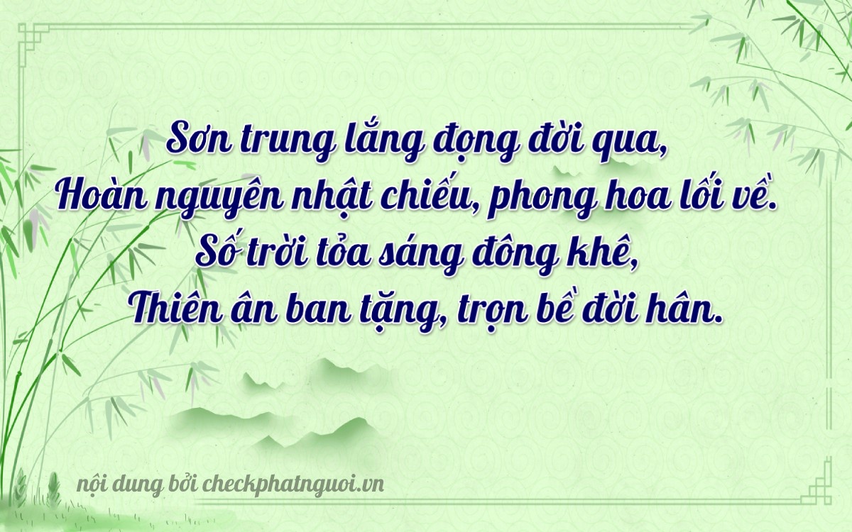 Bài thơ ý nghĩa cho <b>biển số 92M1-31119</b> tại website checkphatnguoi.vn