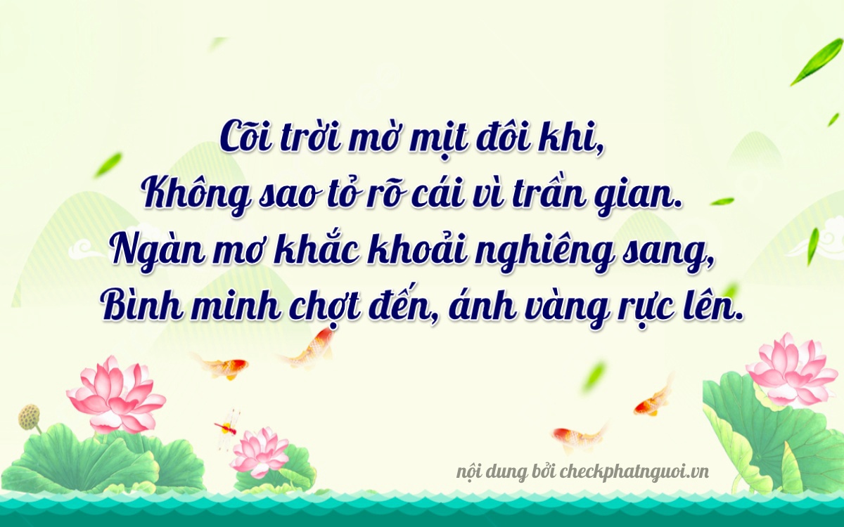 Bài thơ ý nghĩa cho <b>biển số 92M1-34077</b> tại website checkphatnguoi.vn