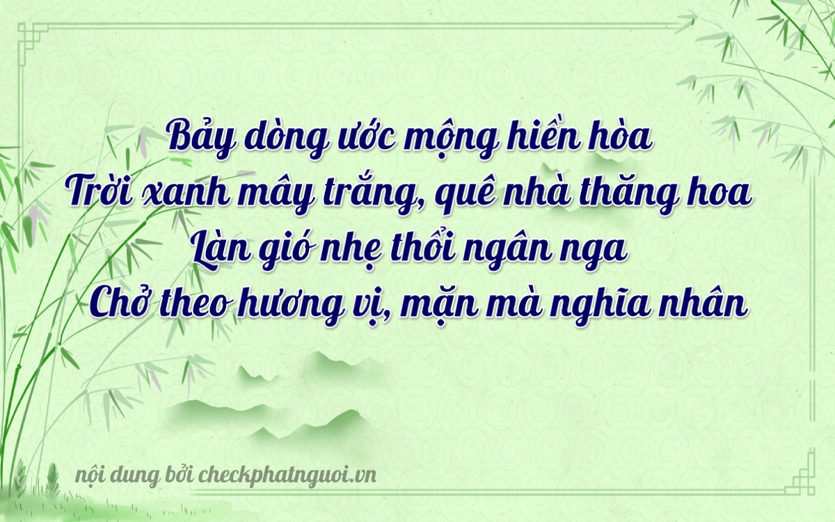 Bài thơ ý nghĩa cho <b>biển số 92MA-00706</b> tại website checkphatnguoi.vn