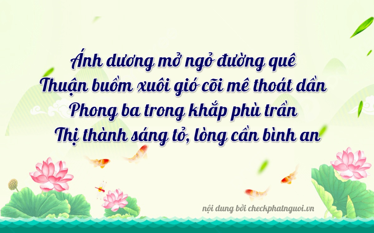 Bài thơ ý nghĩa cho <b>biển số 92MA-02897</b> tại website checkphatnguoi.vn