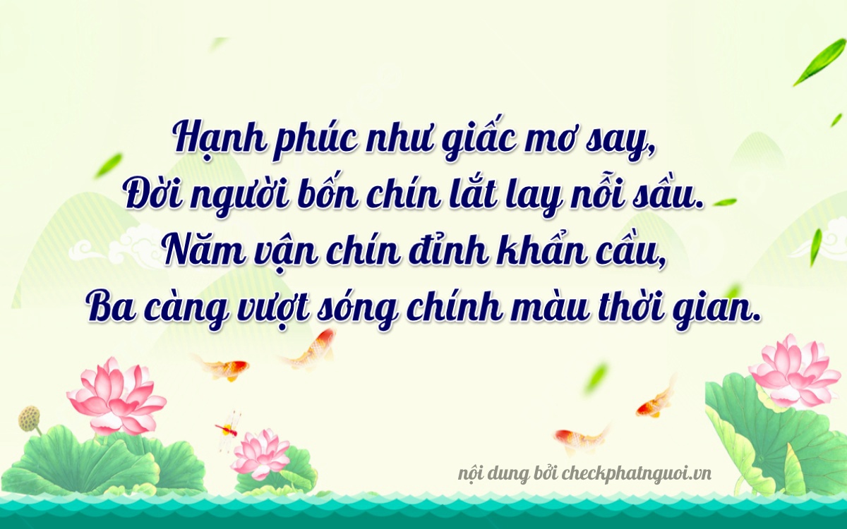 Bài thơ ý nghĩa cho <b>biển số 92N1-34593</b> tại website checkphatnguoi.vn