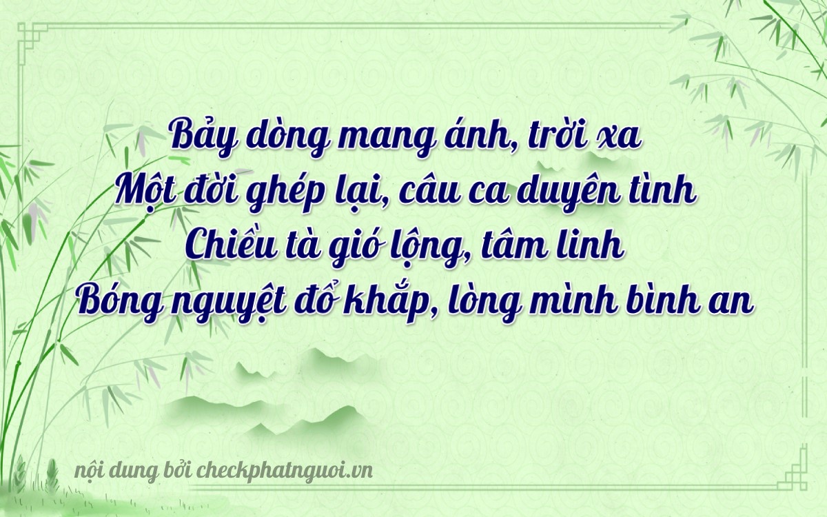 Bài thơ ý nghĩa cho <b>biển số 92N1-78173</b> tại website checkphatnguoi.vn