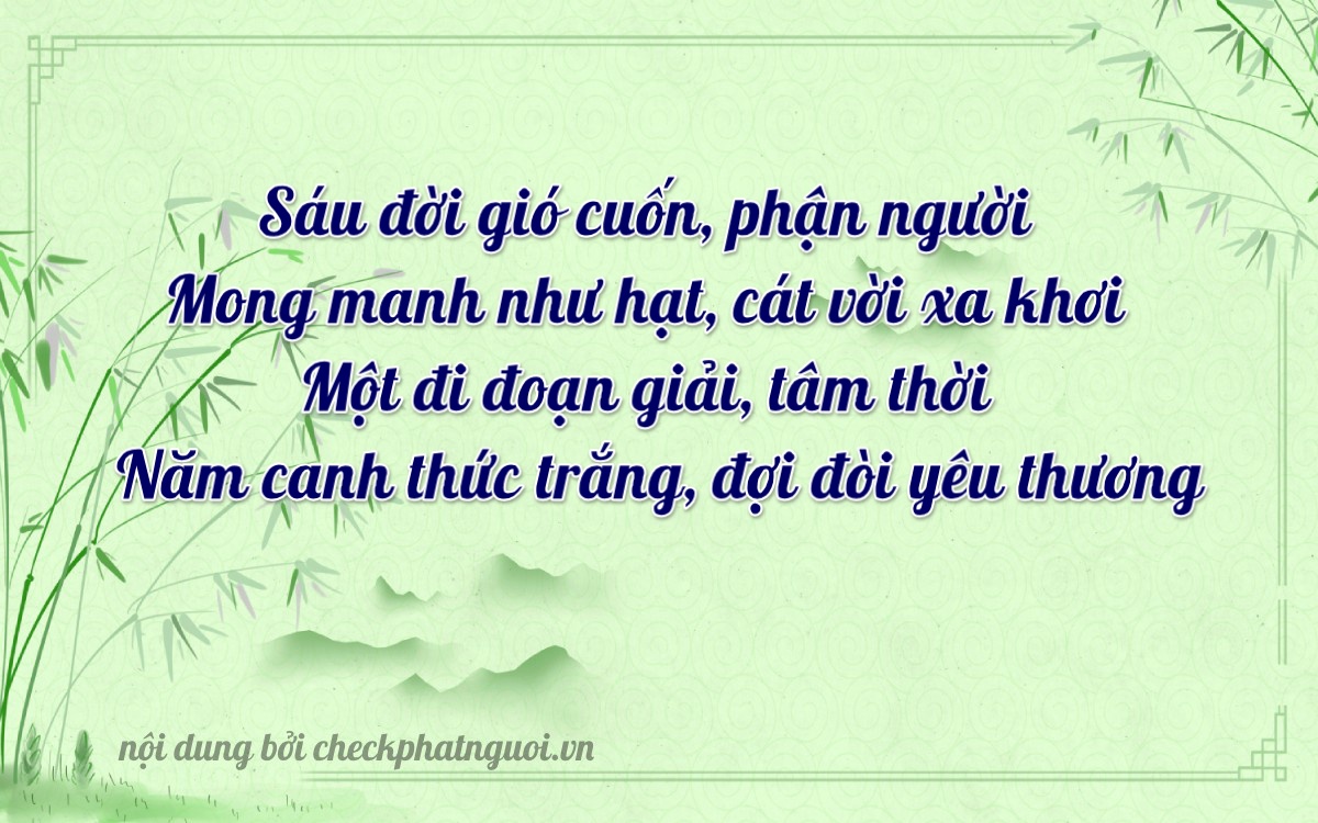 Bài thơ ý nghĩa cho <b>biển số 92NA-06155</b> tại website checkphatnguoi.vn