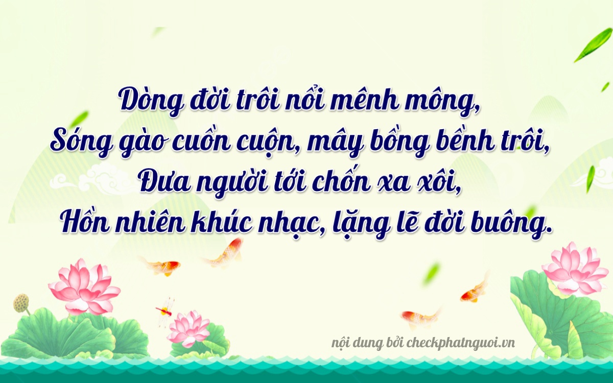 Bài thơ ý nghĩa cho <b>biển số 92S-22746</b> tại website checkphatnguoi.vn