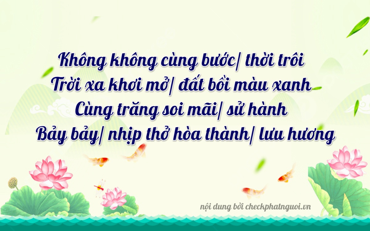 Bài thơ ý nghĩa cho <b>biển số 92SA-00077</b> tại website checkphatnguoi.vn