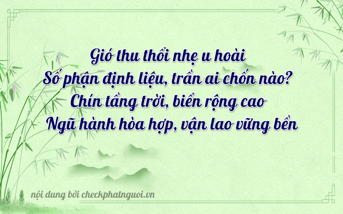 Bài thơ ý nghĩa cho <b>biển số 93989</b> tại website checkphatnguoi.vn