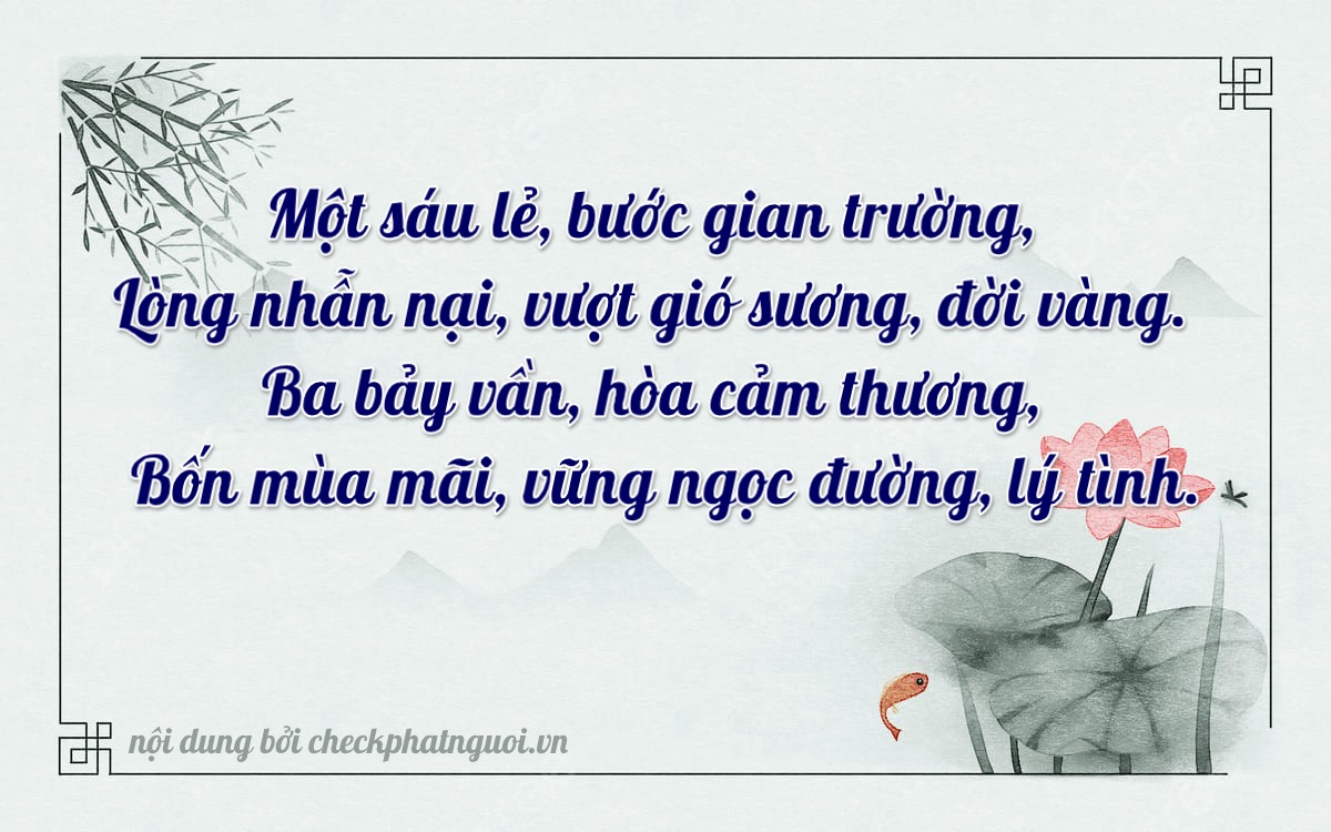 Bài thơ ý nghĩa cho <b>biển số 93A-16374</b> tại website checkphatnguoi.vn