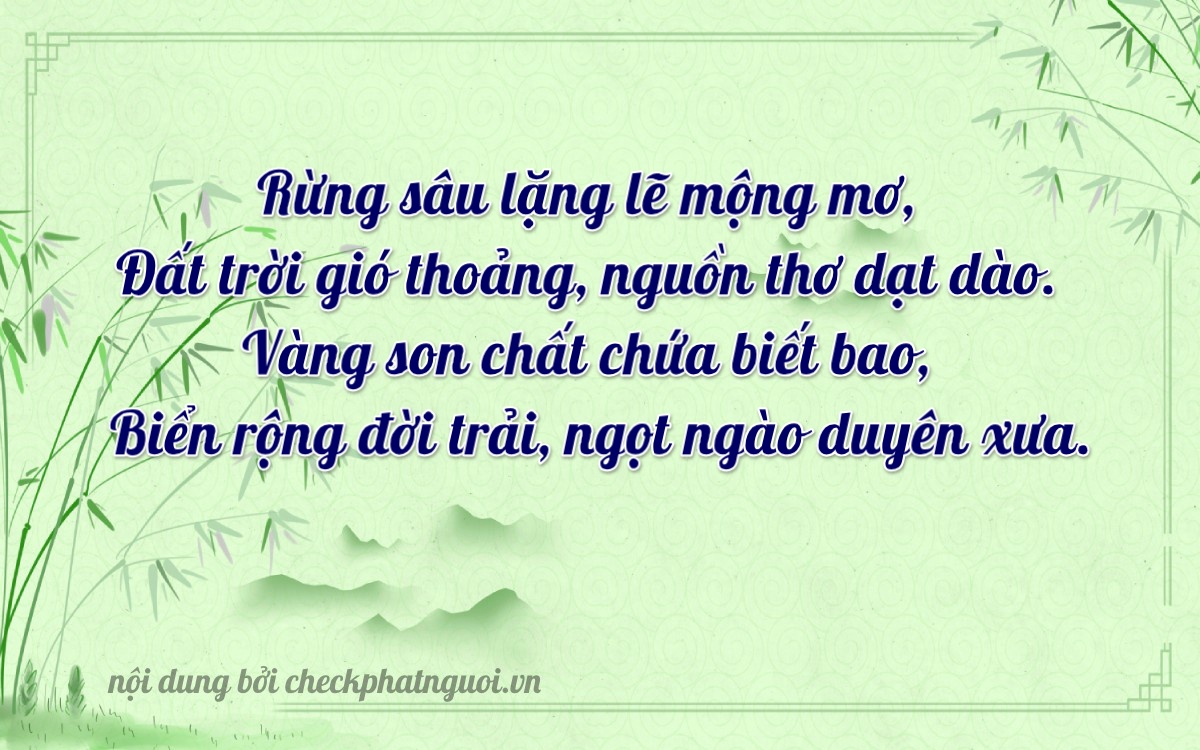 Bài thơ ý nghĩa cho <b>biển số 93A-31349</b> tại website checkphatnguoi.vn