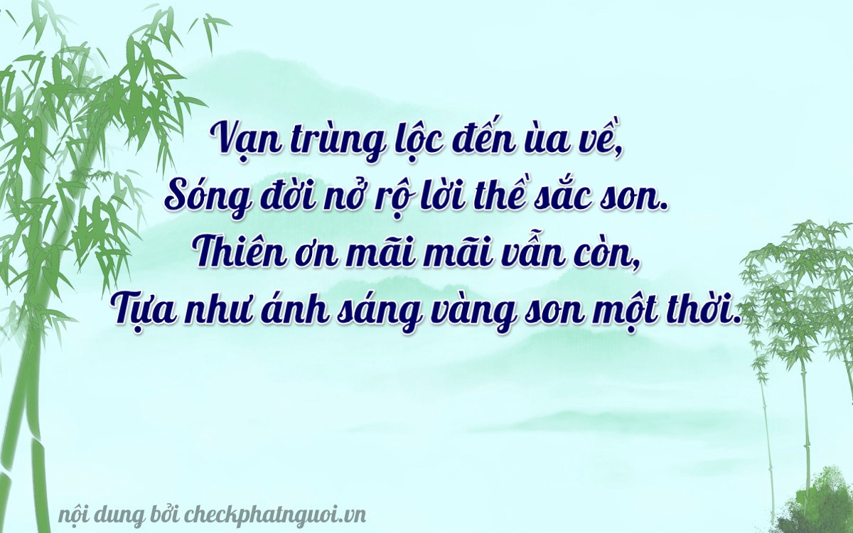Bài thơ ý nghĩa cho <b>biển số 93A-36450</b> tại website checkphatnguoi.vn