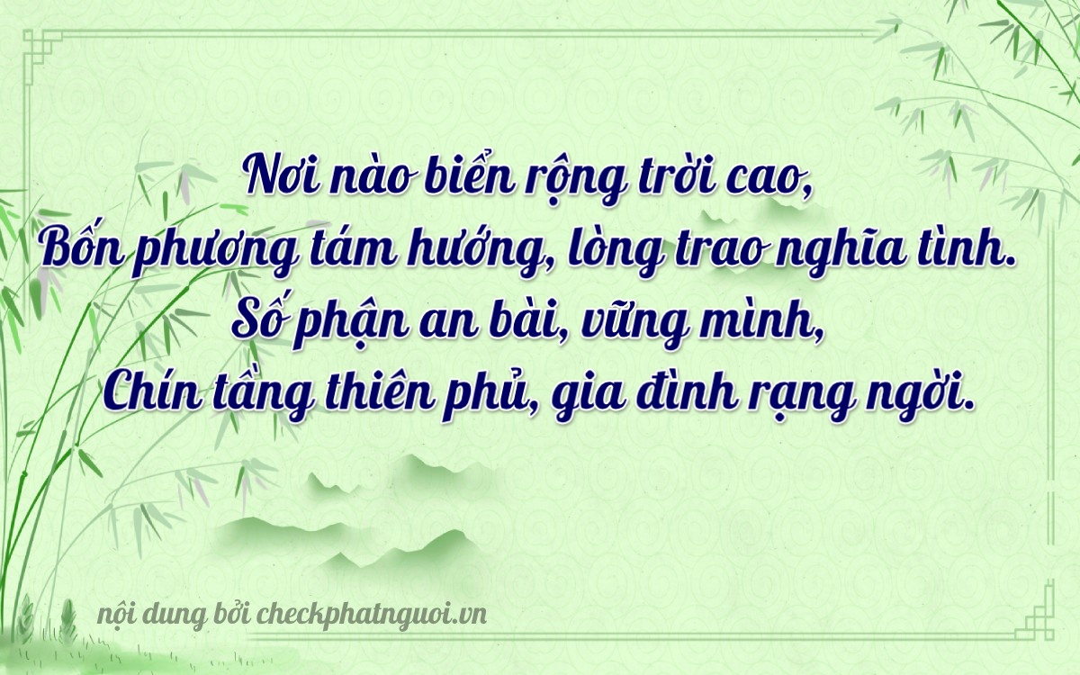 Bài thơ ý nghĩa cho <b>biển số 93A-42492</b> tại website checkphatnguoi.vn