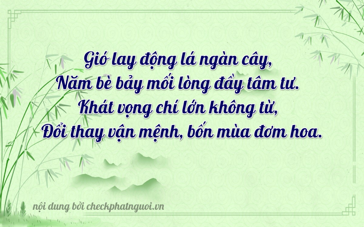 Bài thơ ý nghĩa cho <b>biển số 93A-44817</b> tại website checkphatnguoi.vn