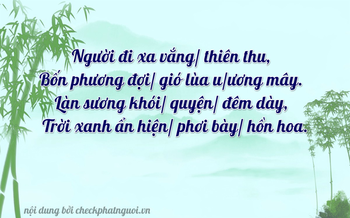 Bài thơ ý nghĩa cho <b>biển số 93A-48190</b> tại website checkphatnguoi.vn