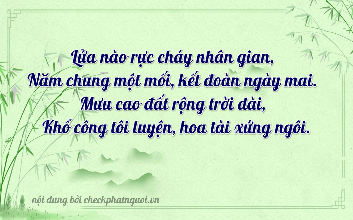 Bài thơ ý nghĩa cho <b>biển số 93A-51407</b> tại website checkphatnguoi.vn