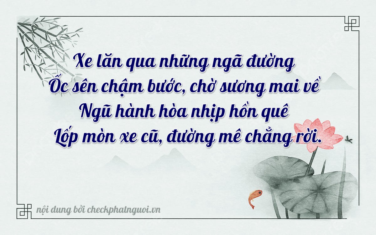 Bài thơ ý nghĩa cho <b>biển số 93B1-29578</b> tại website checkphatnguoi.vn
