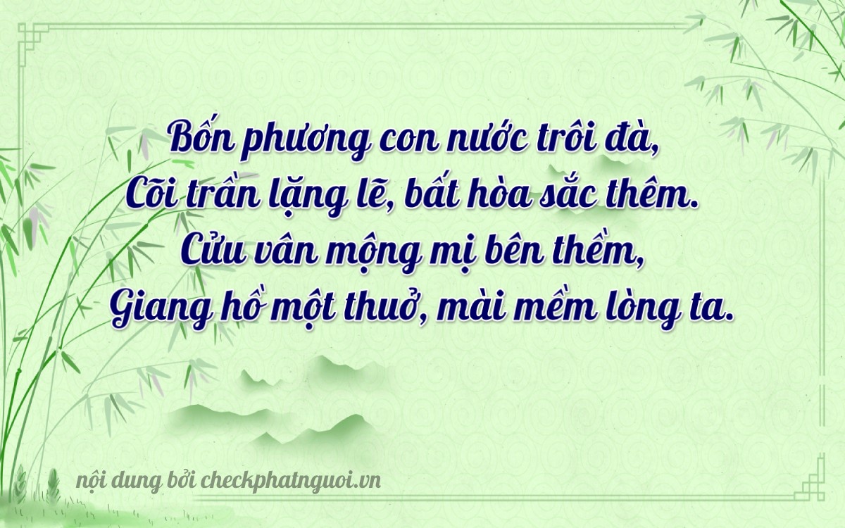 Bài thơ ý nghĩa cho <b>biển số 93C-14409</b> tại website checkphatnguoi.vn