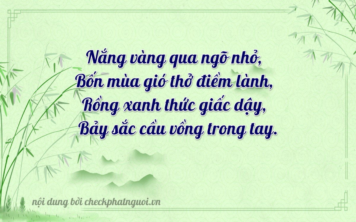 Bài thơ ý nghĩa cho <b>biển số 93CA-04077</b> tại website checkphatnguoi.vn
