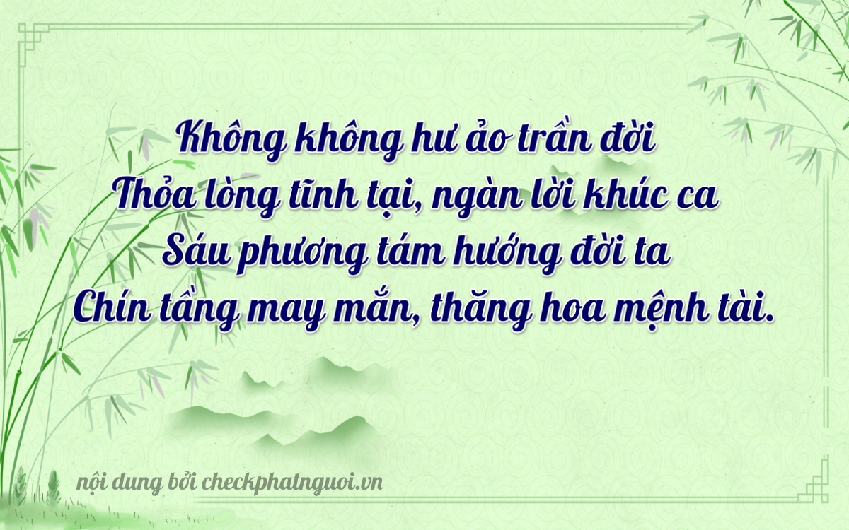 Bài thơ ý nghĩa cho <b>biển số 93CD-00069</b> tại website checkphatnguoi.vn