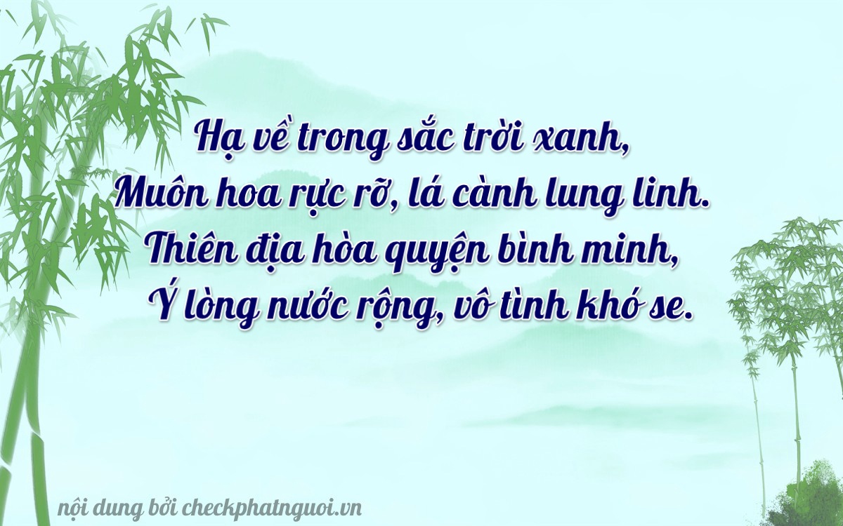 Bài thơ ý nghĩa cho <b>biển số 93E1-16967</b> tại website checkphatnguoi.vn