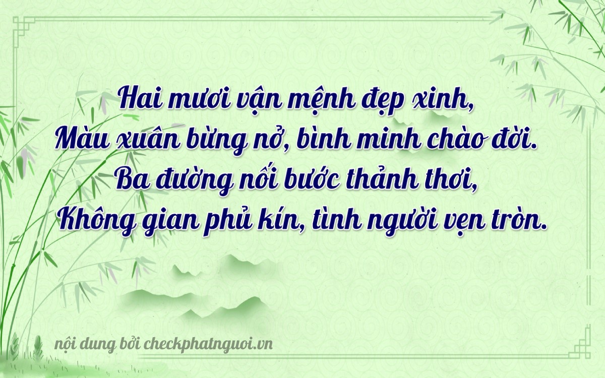 Bài thơ ý nghĩa cho <b>biển số 93F1-22030</b> tại website checkphatnguoi.vn
