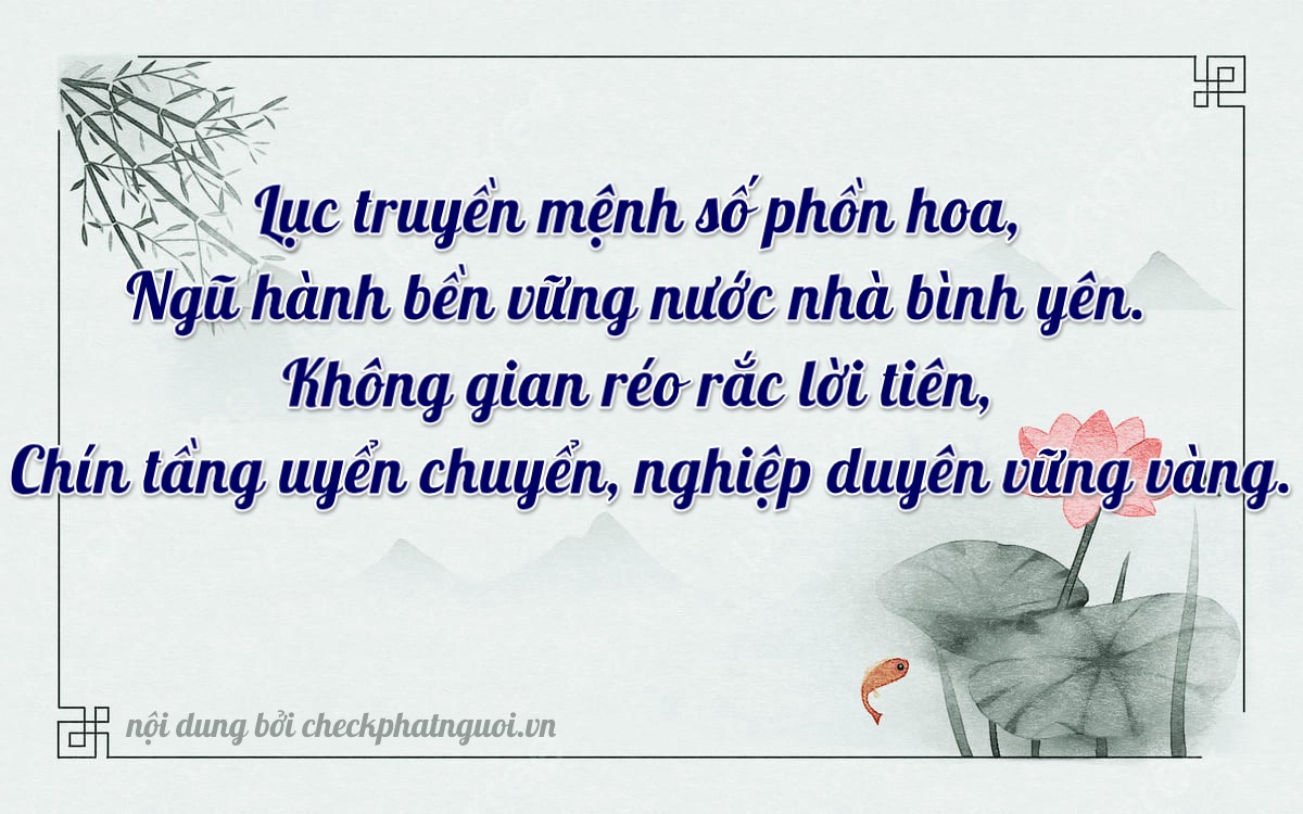 Bài thơ ý nghĩa cho <b>biển số 93K1-00609</b> tại website checkphatnguoi.vn