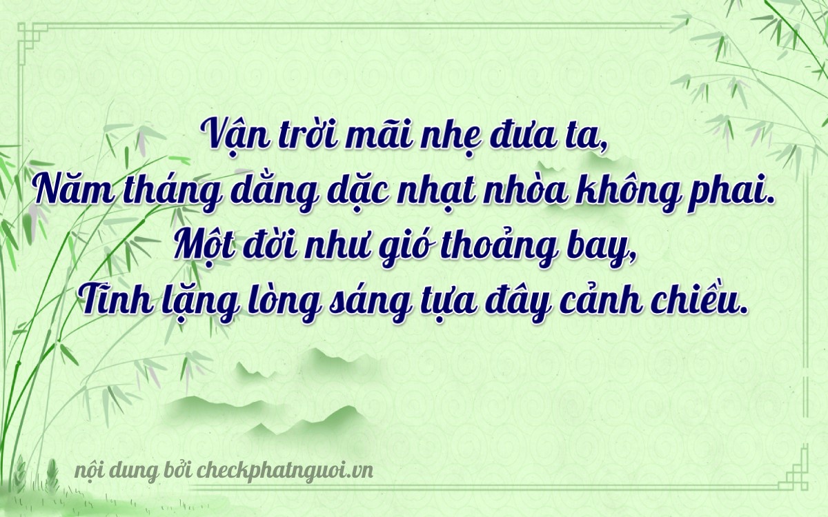 Bài thơ ý nghĩa cho <b>biển số 93K1-31219</b> tại website checkphatnguoi.vn