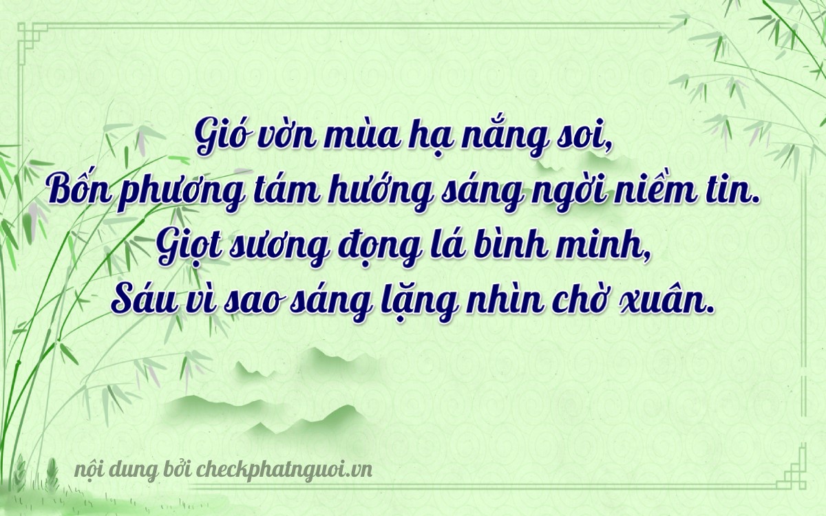 Bài thơ ý nghĩa cho <b>biển số 93L1-41206</b> tại website checkphatnguoi.vn