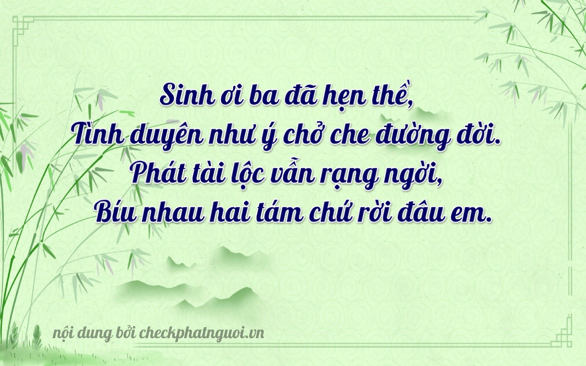 Bài thơ ý nghĩa cho <b>biển số 93PA-09802</b> tại website checkphatnguoi.vn