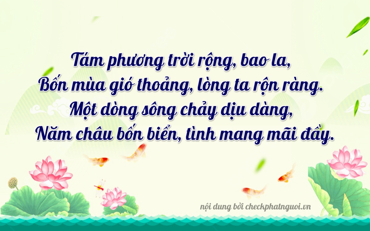 Bài thơ ý nghĩa cho <b>biển số 94A-08145</b> tại website checkphatnguoi.vn