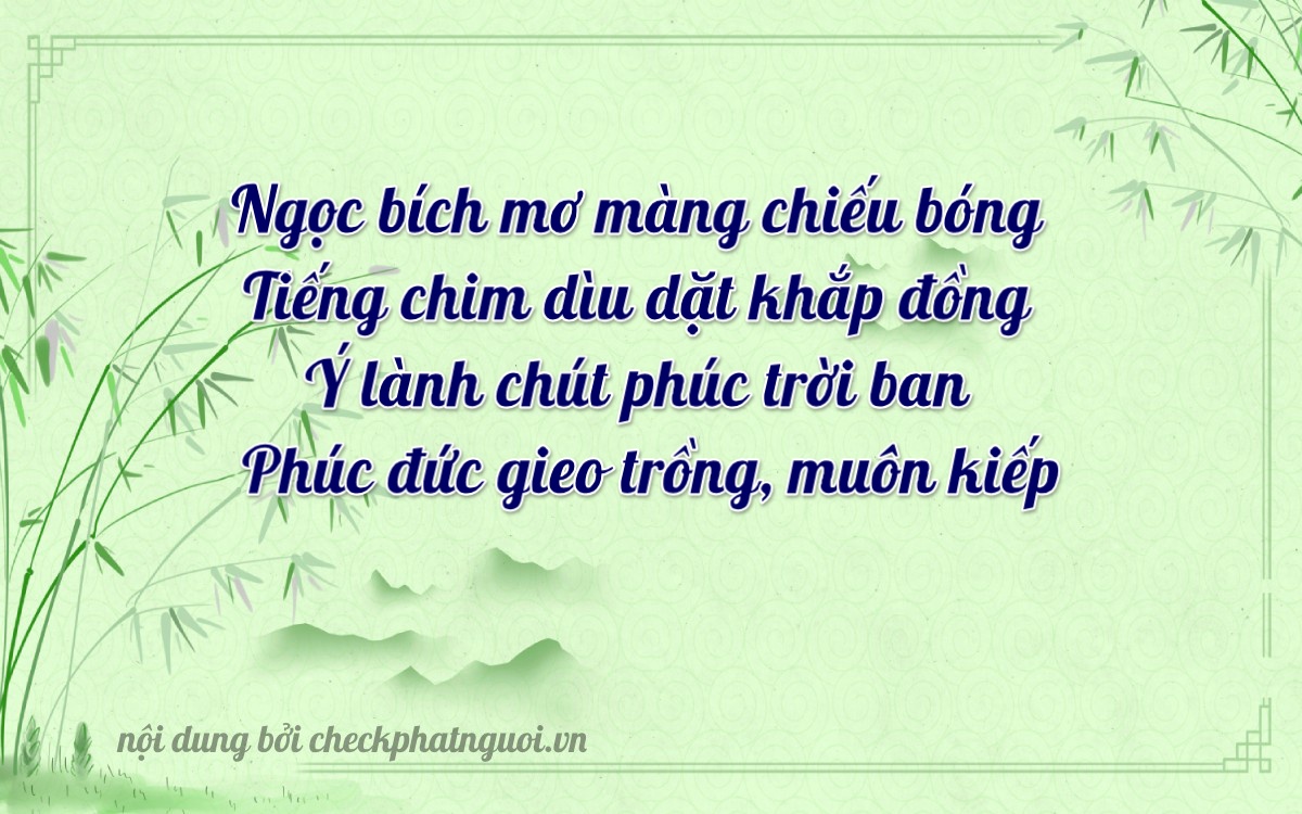 Bài thơ ý nghĩa cho <b>biển số 94A-09842</b> tại website checkphatnguoi.vn