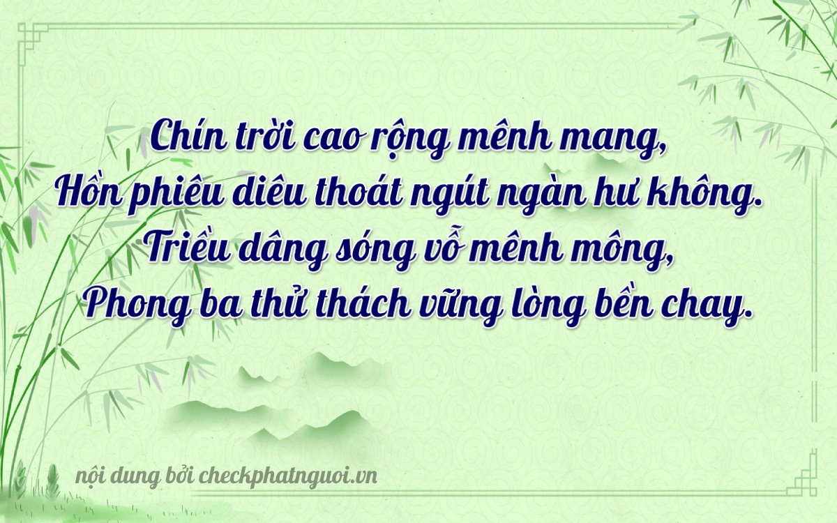 Bài thơ ý nghĩa cho <b>biển số 94AA-09218</b> tại website checkphatnguoi.vn