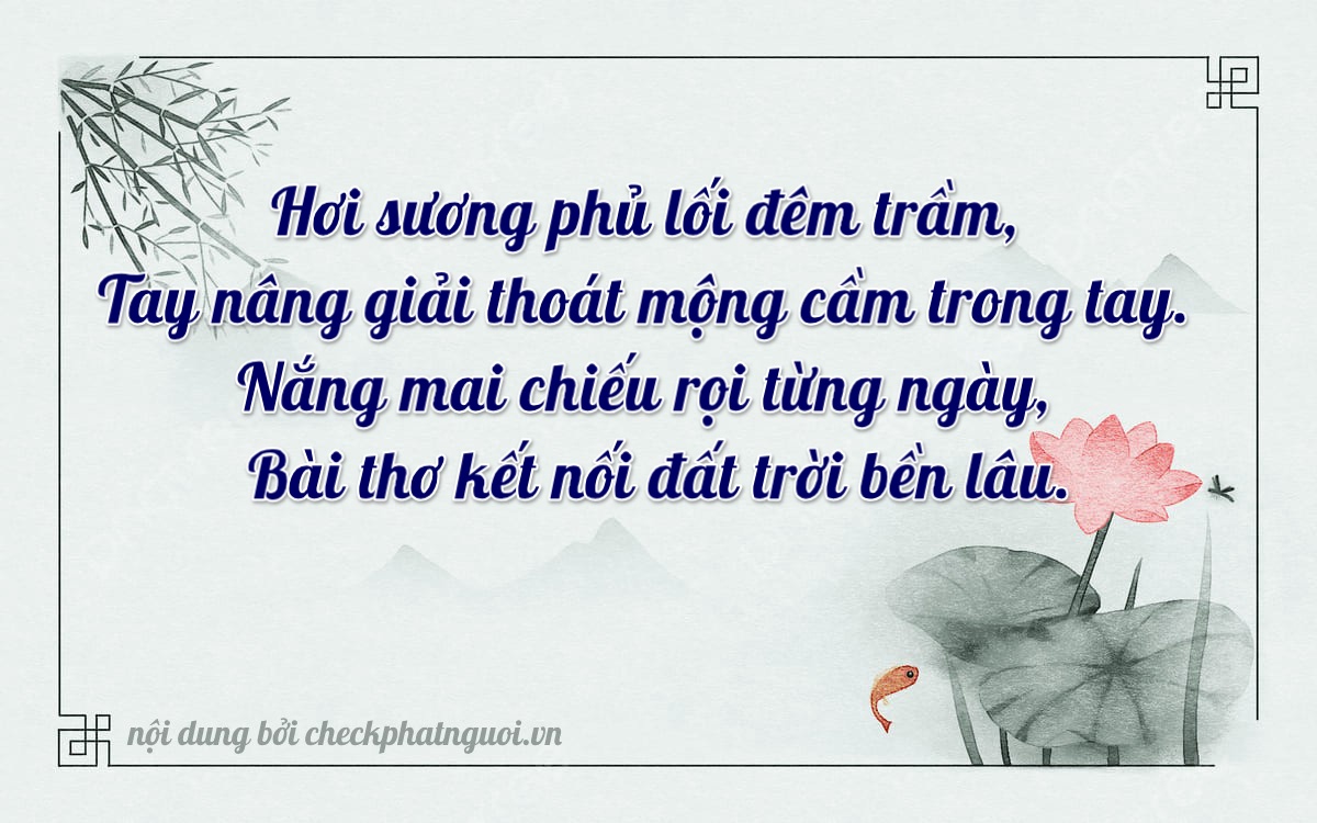 Bài thơ ý nghĩa cho <b>biển số 94AE-08303</b> tại website checkphatnguoi.vn